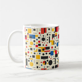 Caneca De Café Inteligência de Forma, linda, bauhaus, colorida