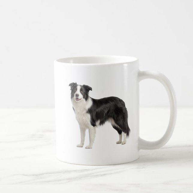 Caneca De Café Inteligência Silenciosa Border Collie (Direita)
