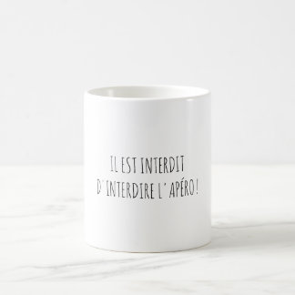 Caneca De Café Interdit Interdire Apéro Citation Drôle Français