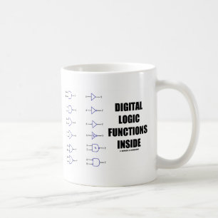 Caneca De Café Interior das funções de lógica de Digitas