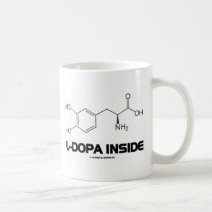Caneca De Café Interior do L-Dopa (molécula química de Levodopa)