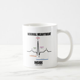 Caneca De Café Interior normal da pulsação do coração (ECG EKG)