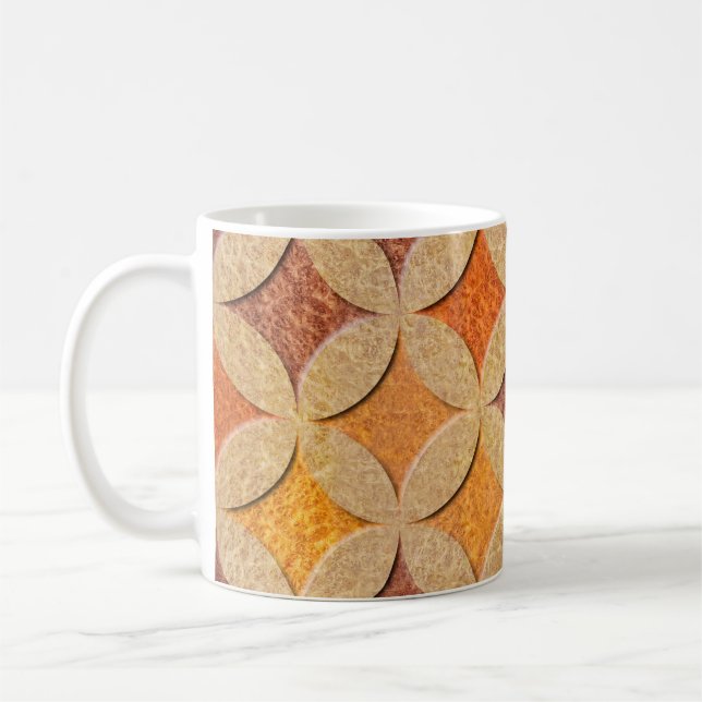 Caneca De Café Interior wall panel pattern - Arabic decor - seaml (Esquerda)