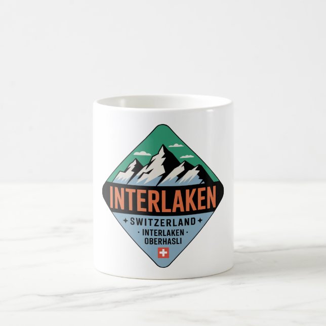 Caneca De Café Interlaken Switzerland Mountain Mug (Centro)