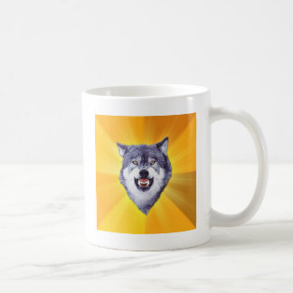 Caneca De Café Internet animal Meme do conselho do lobo da