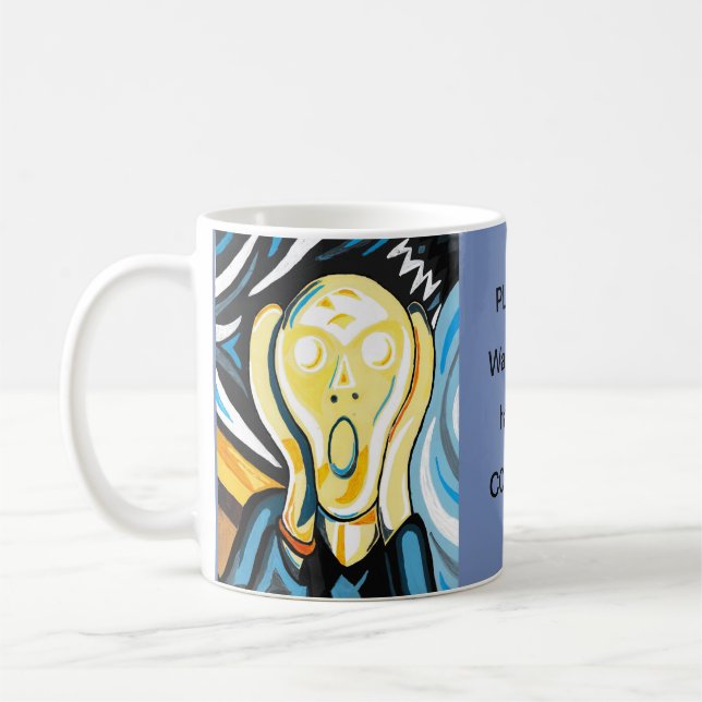 Caneca De Café Interpretação Humorosa do "Gritar" de Munch (Esquerda)