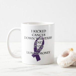 Caneca De Café Intimidação do cancer (fita roxa)