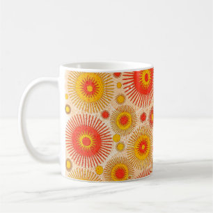 Caneca De Café Intrigando o design abstrato moderno com floral e 