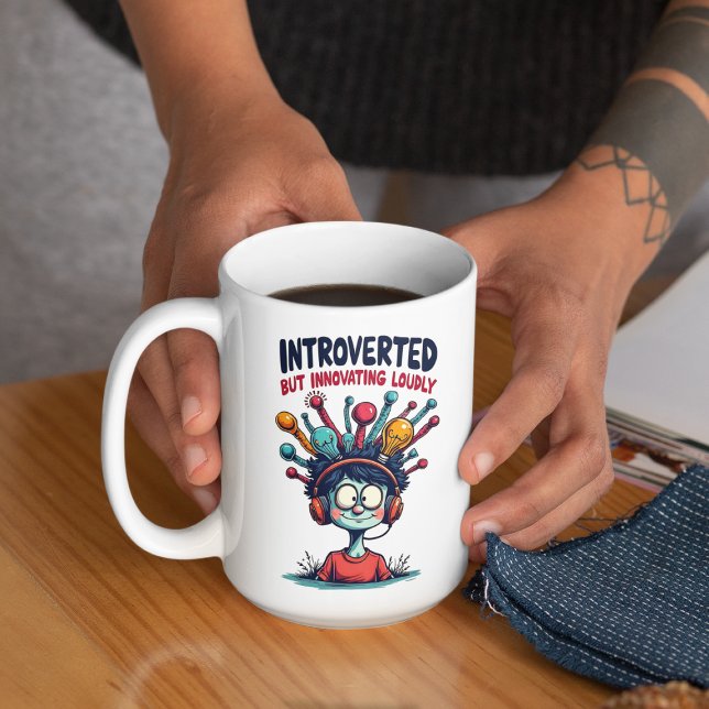 Caneca De Café Introduzido o Innovator Quirky Creative (Criador carregado)