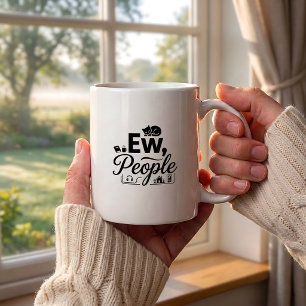 Caneca de Café Introvertida Engraçada - Citação de