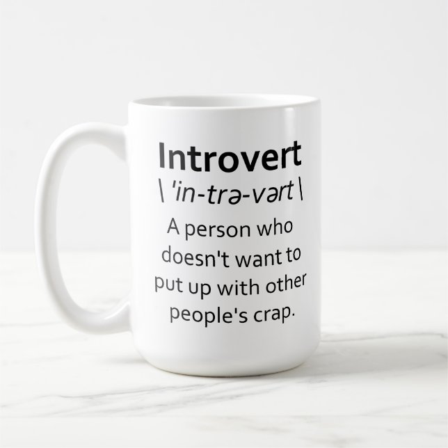 Caneca De Café Introvertido (Esquerda)