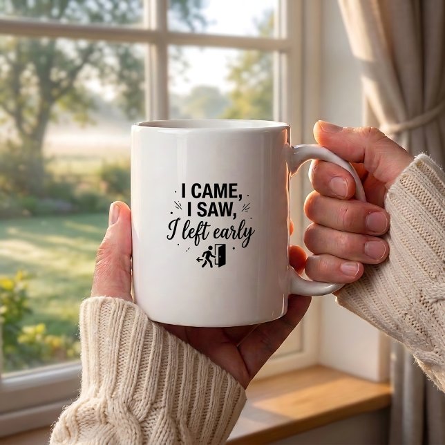 Caneca de Café Introvertido Engraçado Viu à Esquer (Criador carregado)