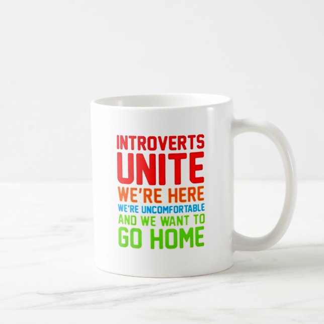 Caneca De Café INTROVERTS UNEM-NOS são AQUI NÓS são INCÔMODO… (Direita)