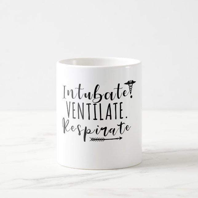 Caneca De Café Intubar. Ventilar. Respirar (Centro)