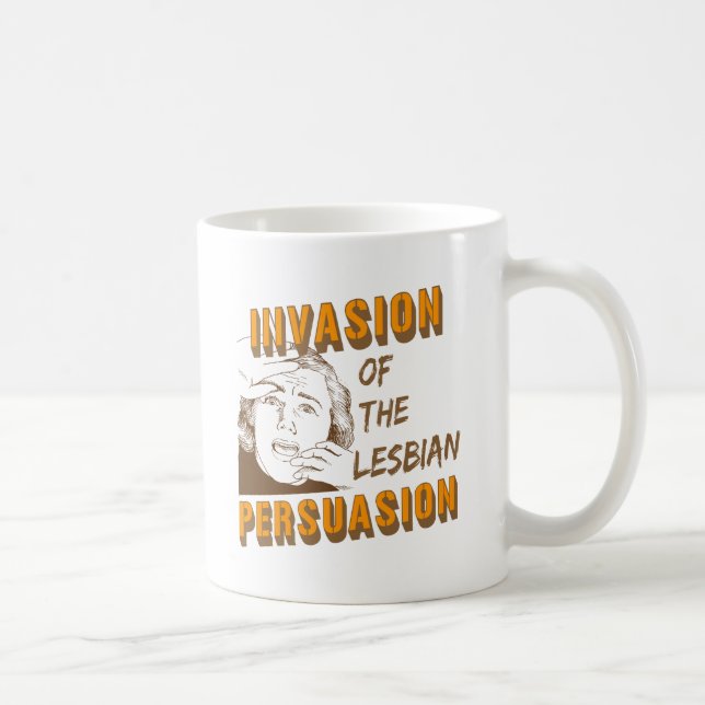 Caneca De Café Invasão da Persuasão Lésbica (Direita)
