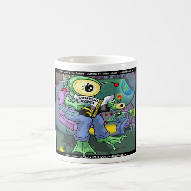 Caneca De Café Invasão da Terra para Principiantes Camisetas e Ca (Centro)