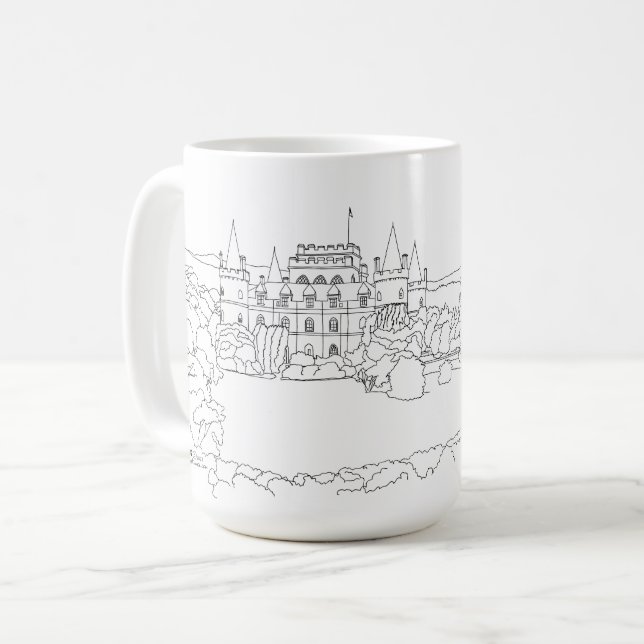 Caneca De Café Inveraray Castle Scotland (Frente Esquerda)