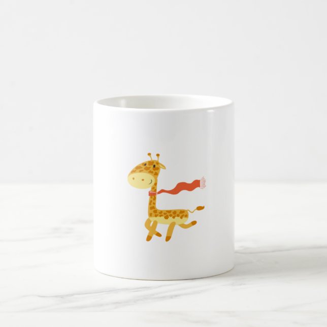 Caneca De Café Inverno Cheer: A Girafa 🦒 🧣 (Centro)