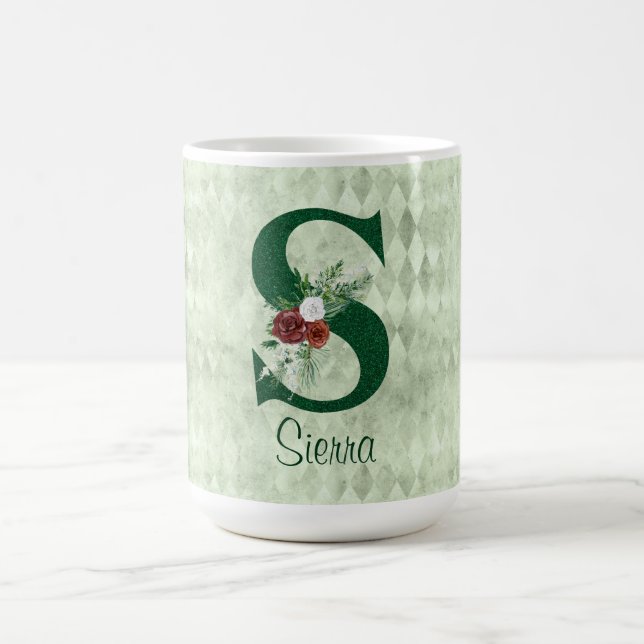 Caneca De Café Inverno Floral Ilustrado S Personalizado (Centro)