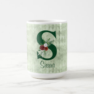 Caneca De Café Inverno Floral Ilustrado S Personalizado