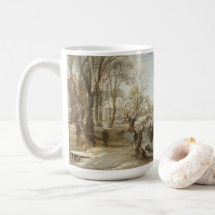 Caneca De Café INVERNO NA HOLANDA (1645) Vintage Art Christmas Mu
