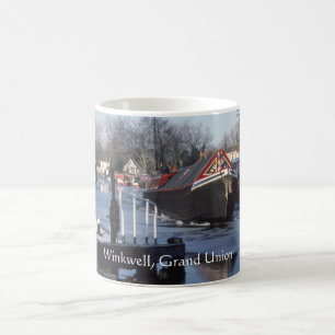 Caneca De Café Inverno no canal grande da união