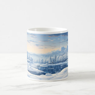 Caneca De Café Inverno no mundo da fantasia
