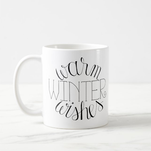 Caneca De Café Inverno Quente Desejo De Mão-De-Mão (Esquerda)
