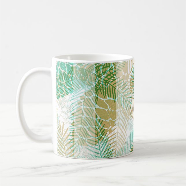 Caneca De Café Inverno sem costura Pinho de vinho verde de Natal (Esquerda)