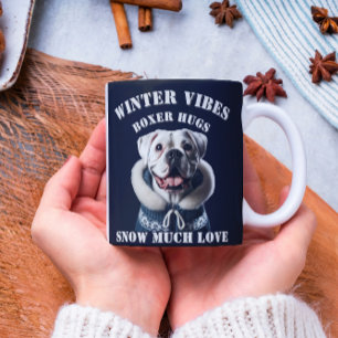 Caneca De Café Inverno Vibes Boxer Abraços Neve Muito Amor
