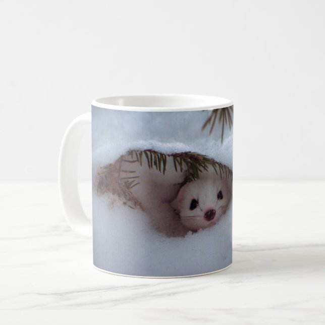 Caneca De Café Inverno - Weasel De Curta Altura (Frente Esquerda)