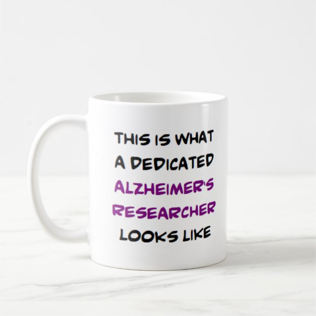 Caneca De Café investigador de alzheimer, dedicado (Esquerda)