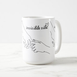 Caneca De Café Invisible Vibe Minimal Line Art Mug