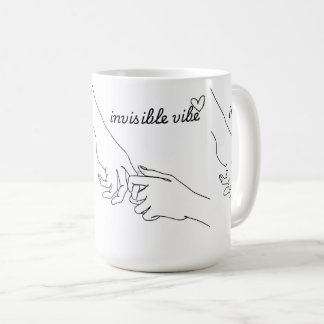 Caneca De Café Invisible Vibe Minimal Line Art Mug