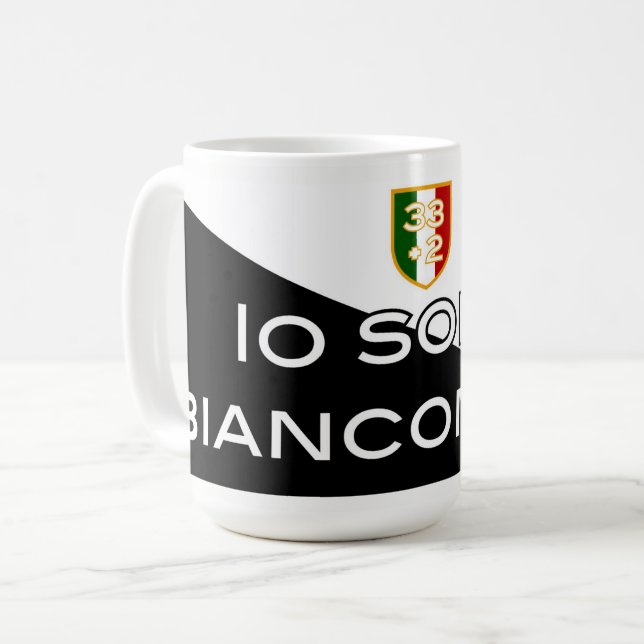 CANECA DE CAFÉ IO SONO BIANCONERO - (Frente Esquerda)