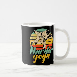 Caneca De Café Ioga Assassino Engraçado Jiu-Jitsu Retro Artes Mar