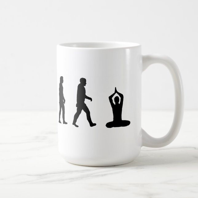 Caneca De Café ioga da evolução (Direita)
