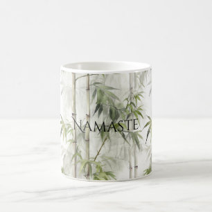 Caneca De Café Ioga de Mindfulness do Bambu Verde