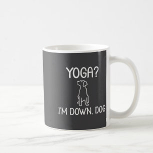 Caneca De Café Ioga Divertido Estou Cachorro Baixo . Piada de Fam
