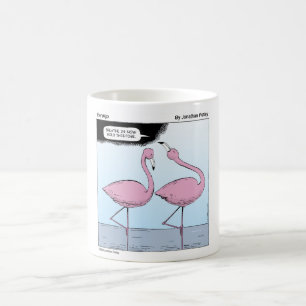 Caneca De Café ioga do flamingo