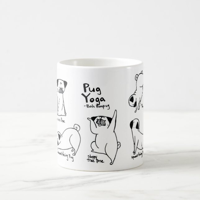 Caneca De Café Ioga do Pug (Centro)