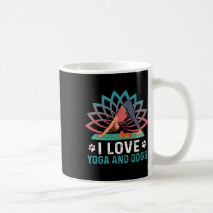 Caneca De Café Ioga E Cães Meditação Mulheres Ioga Dito Engraçado