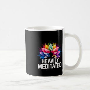 Caneca De Café Ioga Flor de Lótus Meditada Pesadamente Aquarela Z