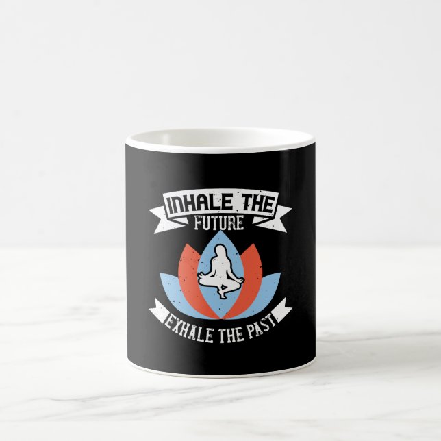 Caneca De Café Ioga - Inspire o Futuro, Expire o Passado (Centro)