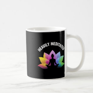Caneca De Café Ioga Lótus Meditado Pesadamente Relaxar Lança Espí
