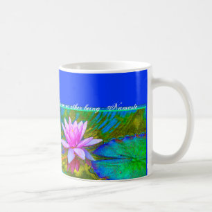 Caneca De Café Ioga Namaste - citações de Buddha da flor de Lot