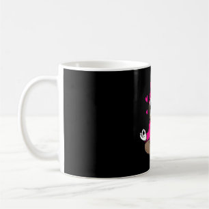 Caneca De Café Ioga preguiça rosa de conscientização do câncer de