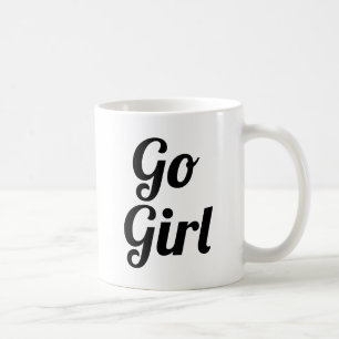 Caneca De Café Ir Garota Slogan Mug datilografia manuscrita