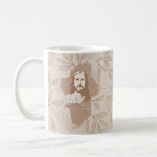 Caneca De Café Ir Para A Igreja..! Jesus Cristo. Christian Preach