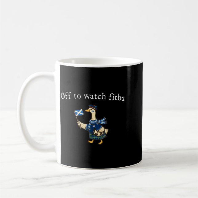Caneca De Café Ir Ver Fitba Ganso Escocês (Esquerda)